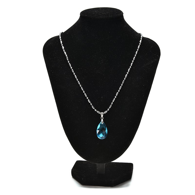 {factoryoutlet} Blue Crystal Necklace Cosplay 1PC New of Anime SAO Sword Art Online Heart of Yui adover