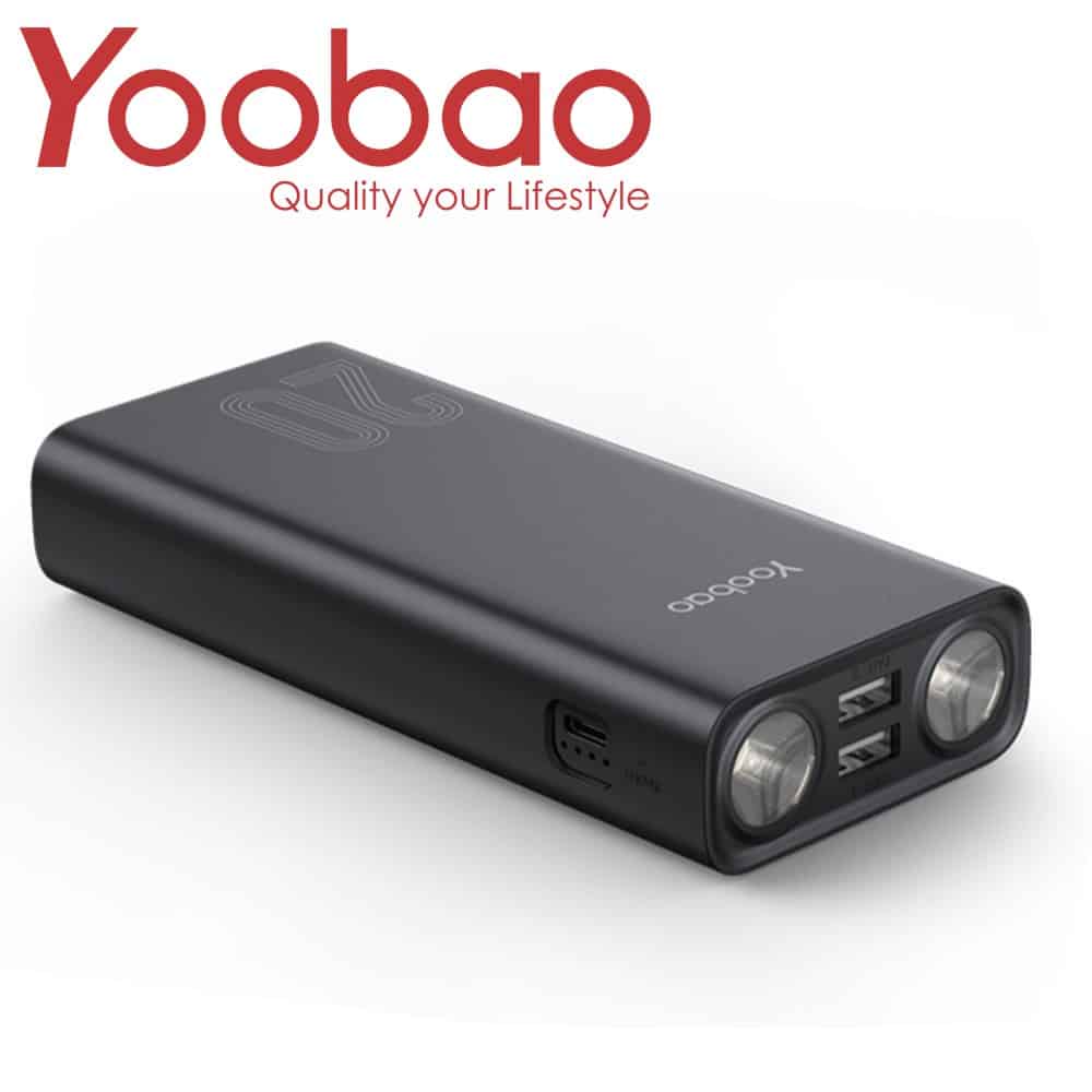 Pin Sạc Dự Phòng Yoobao L20 20000mAh - Tích hợp đèn pin siêu sáng, sạc đồng thời 2 thiết bị