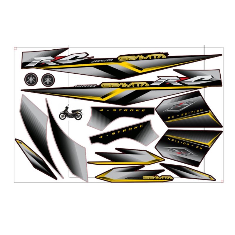 Tem rời dán xe jupiter gravitar 2009