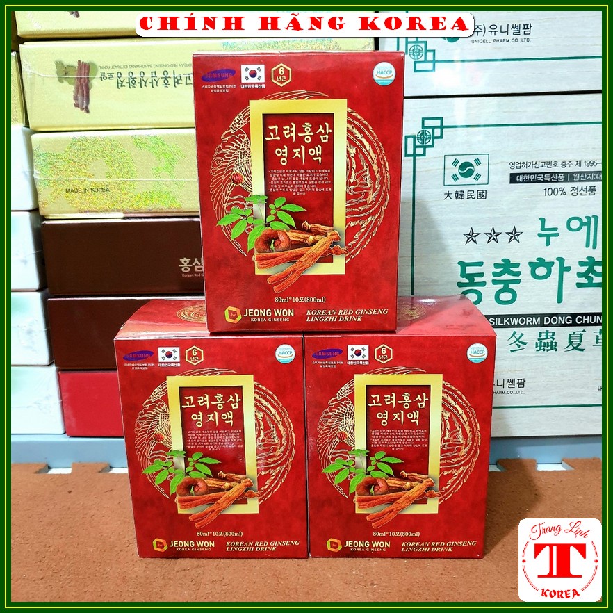 Nước hồng sâm linh chi Jeong Won hàn quốc xách 30 gói, tranglinh