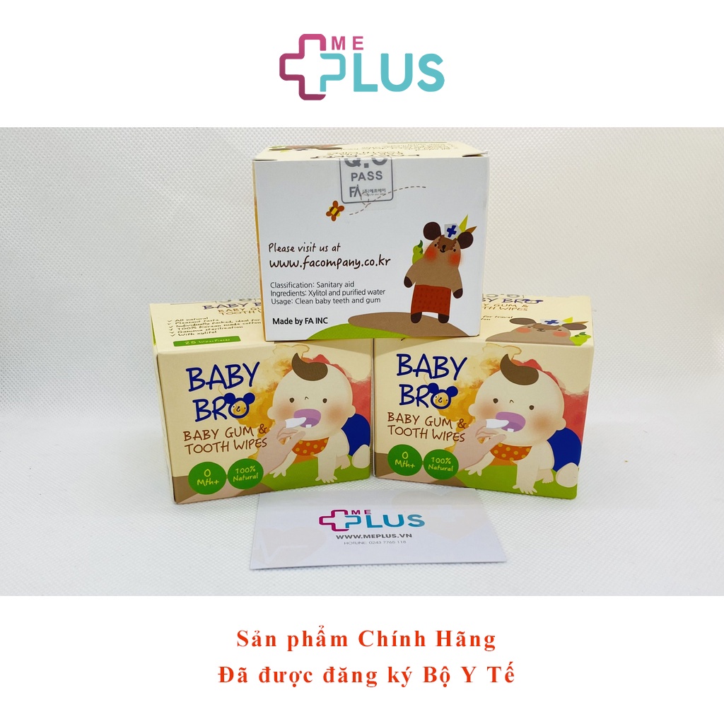 Gạc rơ lưỡi trẻ em Baby bro (gạc vệ sinh răng miệng)