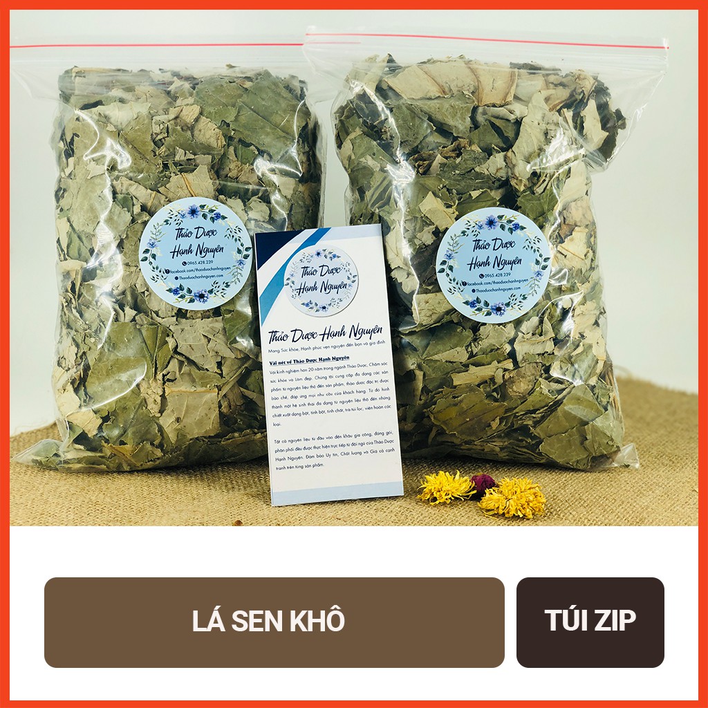 Lá sen khô 100g ( Trà lá sen xanh, thơm, sạch hỗ trợ giảm mỡ, giữ dáng eo thon) - Thảo Dược Hạnh Nguyên