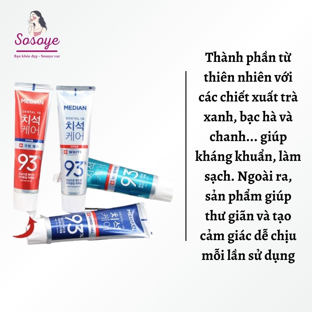 Kem Đánh Răng Chính Hãng Median Dental IQ 93% Hàn Quốc 120gr