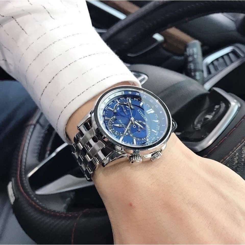 Đồng hồ nam chính hãng Citizen BU2021-51L máy Quartz Pin Eco Drive năng lượng mặt trời