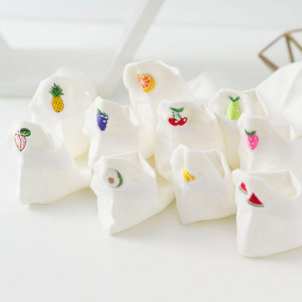 Vớ Cotton Mềm Cổ Thấp Thoải Mái Thêu Hình Trái Cây Cho Tuổi Teen