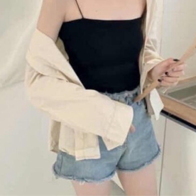 áo 2 dây croptop sợi bún | BigBuy360 - bigbuy360.vn