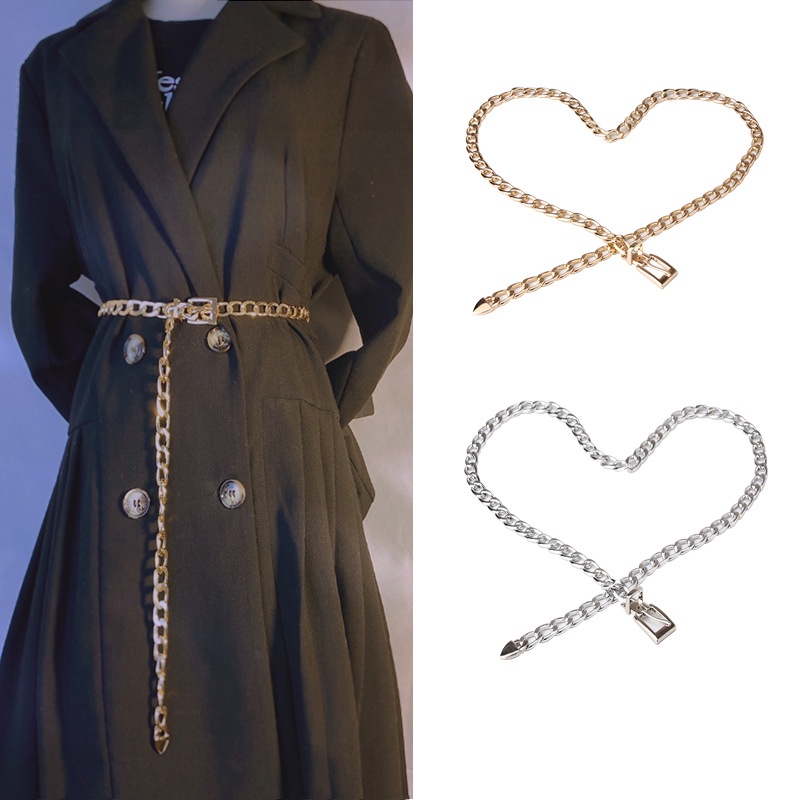 Dây Nịt Bằng Kim Loại Phong Cách Hip hop Đơn Giản Dành Cho Nam Và Nữ