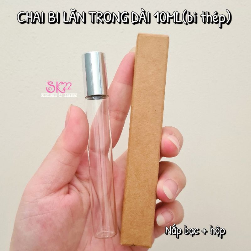 🍀[5ml/10ml]CHAI BI LĂN TRONG NẮP NHÔM (đầu bi thép ko rỉ)🍀