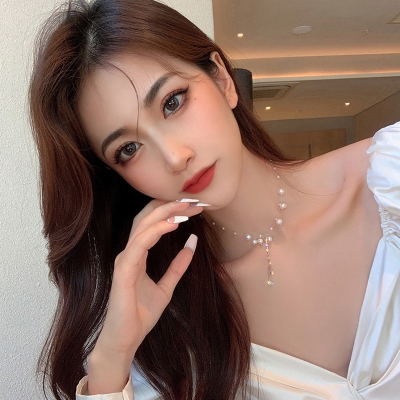 1 Vòng cổ Đính Ngọc Trai Giả Thanh Lịch Cho Nữ