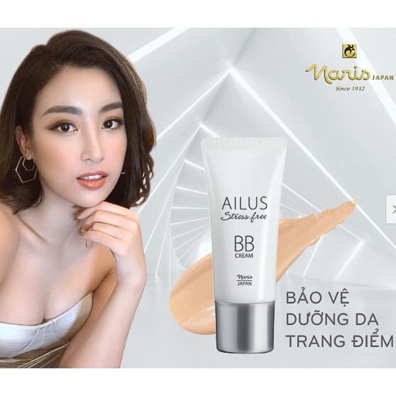 Bb cream Ailus Naris, kem lót nền trang điểm số 01, nâng tông sáng da Naris Cosmetics 30g