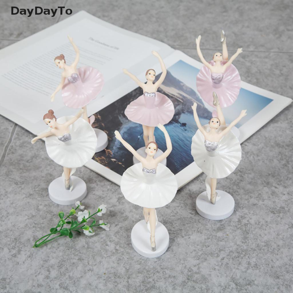 Bộ 3 Phụ Kiện Trang Trí Bánh Kem Hình Bé Gái Múa Ba Lê Dễ Thương