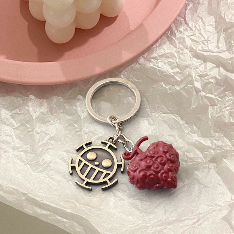 Ygt Set Hai Móc Khóa Hình Trái Cây Ác Quỷ Trong One piece Bằng Cao Su