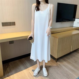 Váy hai dây trơn lụa 42202 CHERRYCOCO