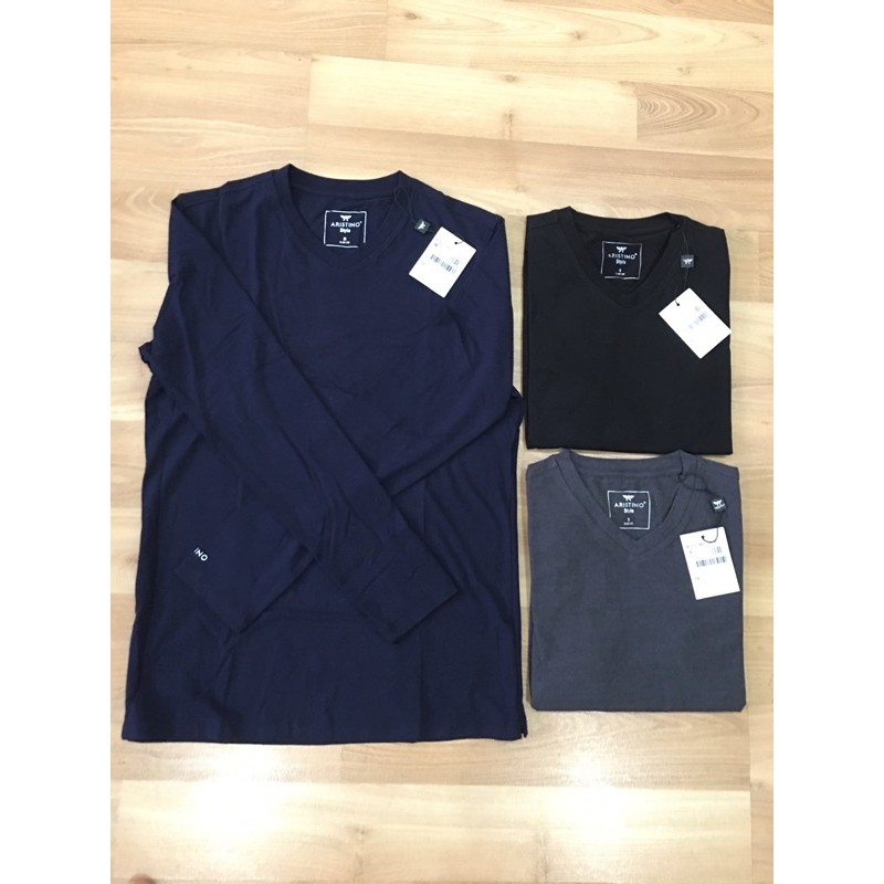 Áo Thu Đông Nam Aristino ALT007w8 Cổ Tim Slim Màu Xám Có S | BigBuy360 - bigbuy360.vn