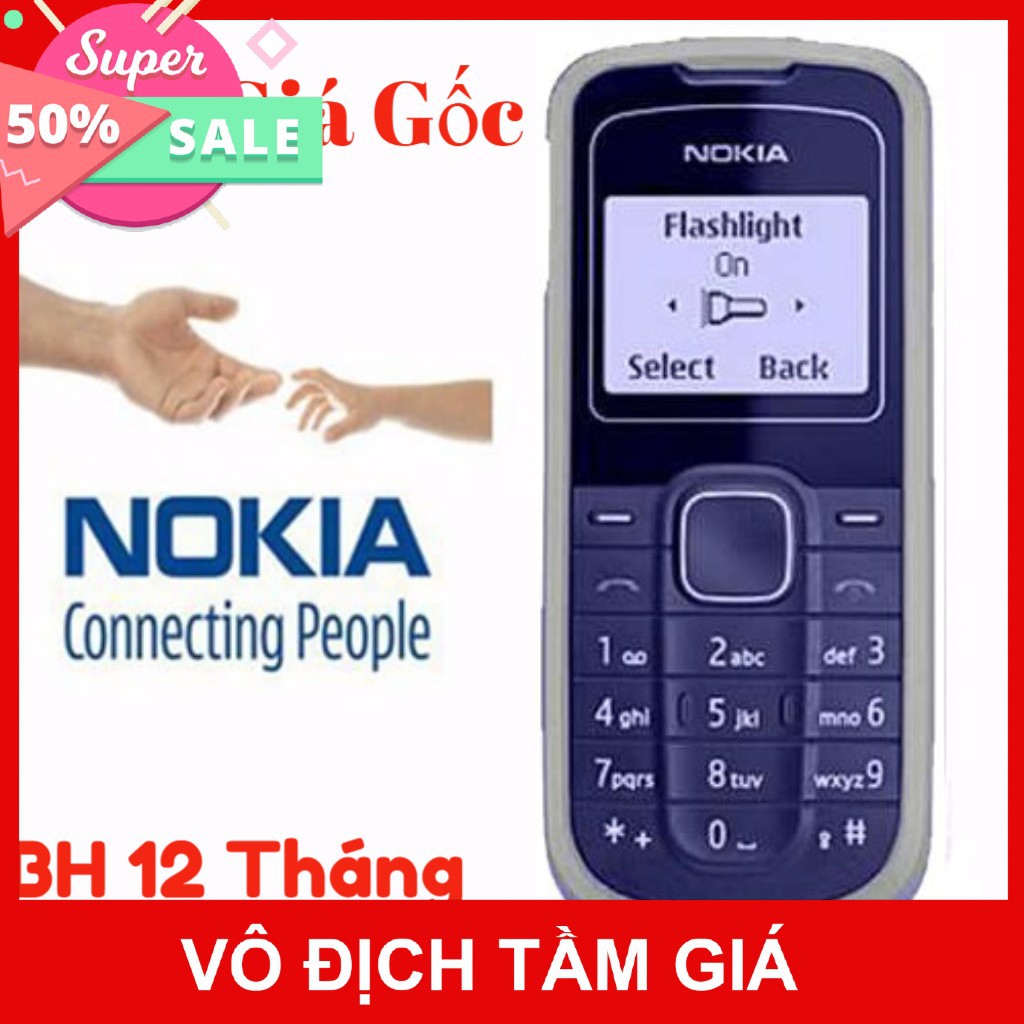 Điện thoại nokia 1202 chính hãng - siêu bền giá rẻ - bảo hành 12 tháng
