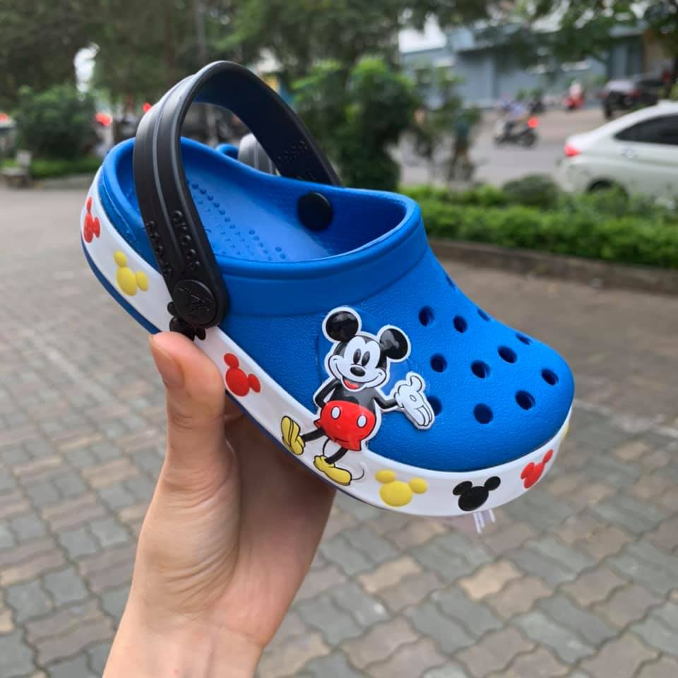 [Tặng jibit] - Sục Bé Trai - Dép Bít Đầu In Hình 3D Mickeyy êm mềm nhẹ, chống trơn trượt