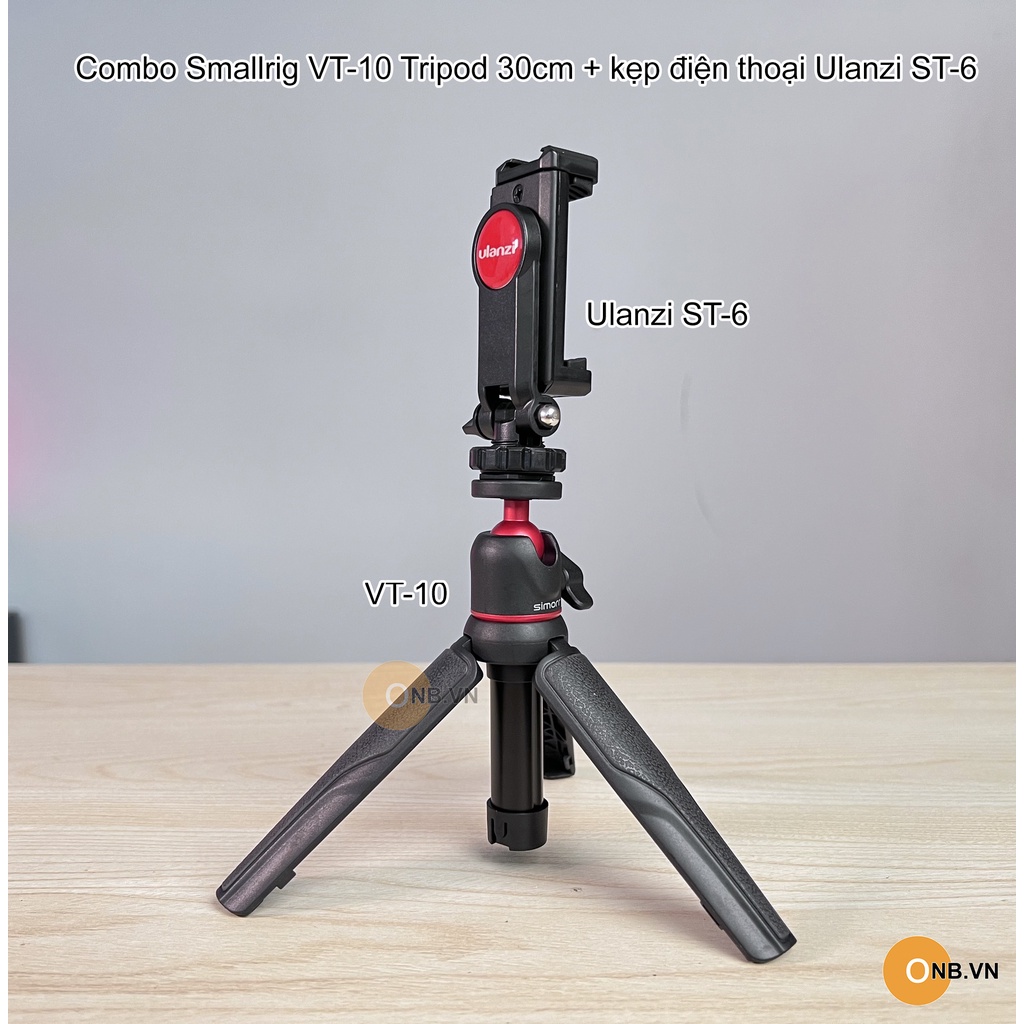 Smallrig Tripod VT-10 dài 30cm với kẹp điện thoại Ulanzi ST-6