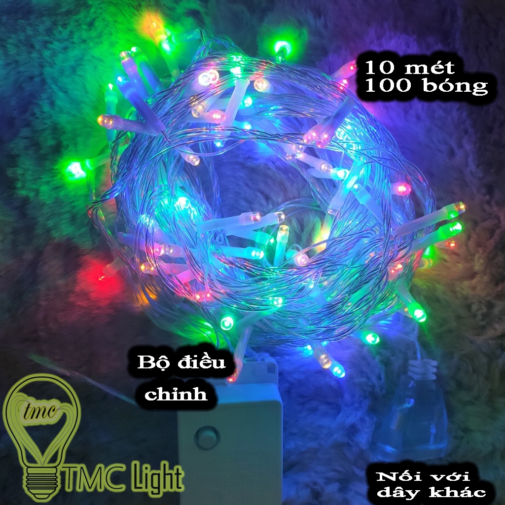 Đèn dây trang trí noel, đèn led 10 mét có 8 chế độ nháy T15 - TMC Store - Trang trí giáng sinh lung linh