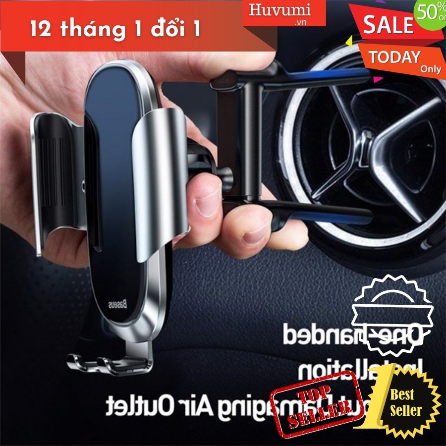 Bộ đế giữ điện thoại trên xe hơi Baseus Future Gravity Vehicle-mounted Holder - LV609-AI-SI