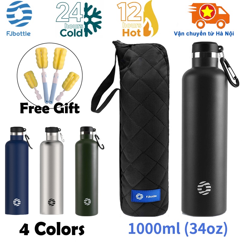 Bình Giữ Nhiệt Fjbottle 1000Ml (34Oz) Bình Giữ Nhiệt Inox 316 bình giữ nhiệt 1 lít Giữ Nóng Hoặc Lạnh Tốt FJ003