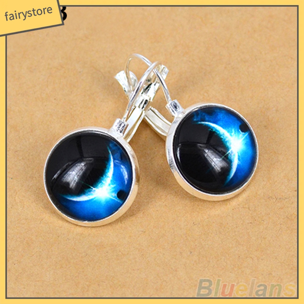 Bông Tai Mạ Bạc Hình Thiên Hà Độc Đáo Cho Nữ