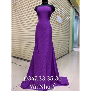 vải gấm lụa đông Hưng tím huế