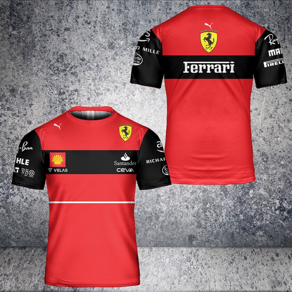Áo Thun Nam Công Thức 1 Scuderia Ferrari F1 Leclerc 2022 Size S-5XL