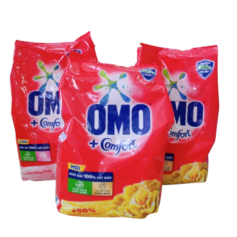 Bột Giặt Omo Comfort Tinh Dầu Thơm / Bột Giặt Bọt Sạch Thông Minh Gói 400g - 720g - 1,2kg