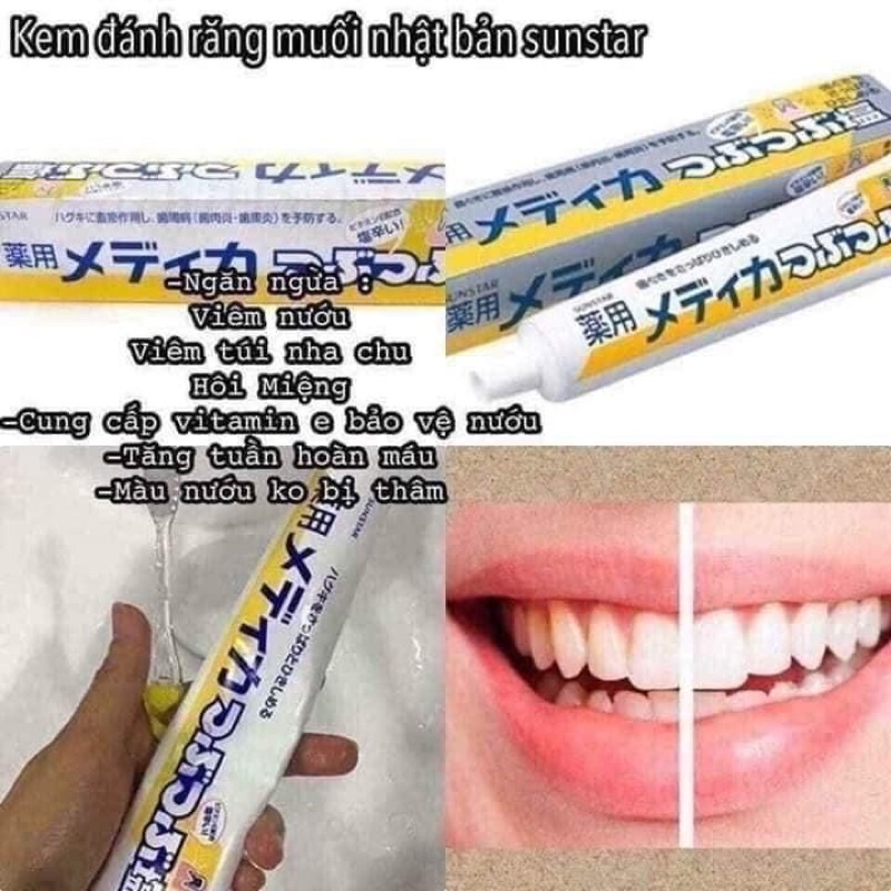 Kem đánh răng muối Sunstar 170g Nhật Bản - Bảo vệ nướu Trắng sáng răng