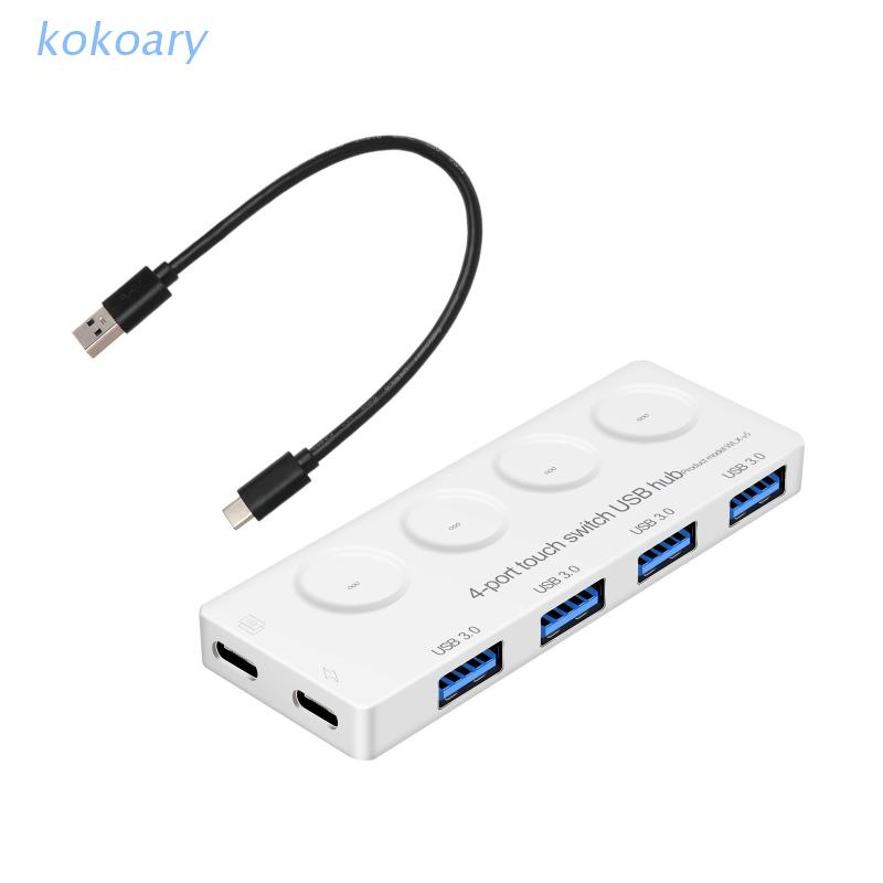 HUB USB 3.0 công tắc On/Off có đèn LED cho máy tính&lt;br&gt;