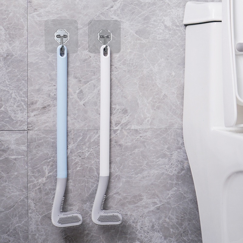 Chổi cọ toilet thông minh silicon cọ chà vệ sinh sạch mọi ngóc ngách bồn cầu, nhà tắm - Cây chà toilet, chà nhà tắm