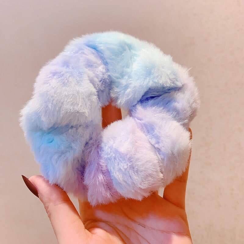 ❄️Chun cột tóc Scrunchies lông loang mềm mịn