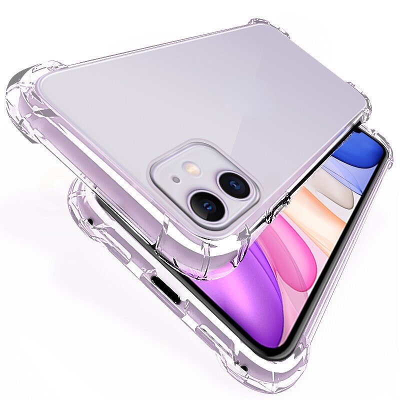 Ốp điện thoại silicon trong suốt chống sốc thích hợp cho Iphone 13 12 11 Pro X Xr Xs Max 6 6s 7 8+