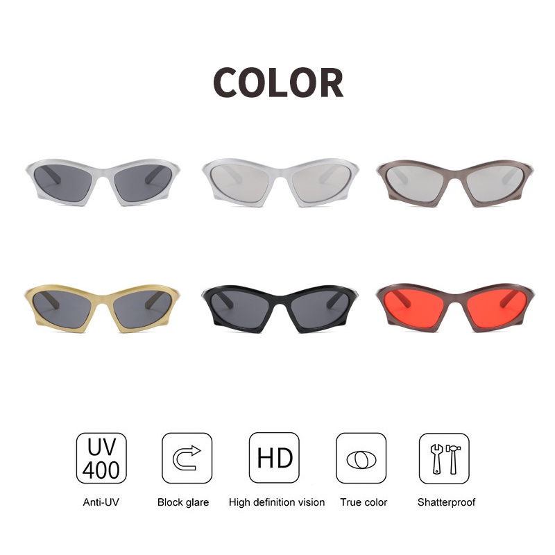 (KIQI-FASHION) COD Kính Mát Y2K Chống Tia UV Phong Cách Retro Thời Trang Cho Nam Nữ