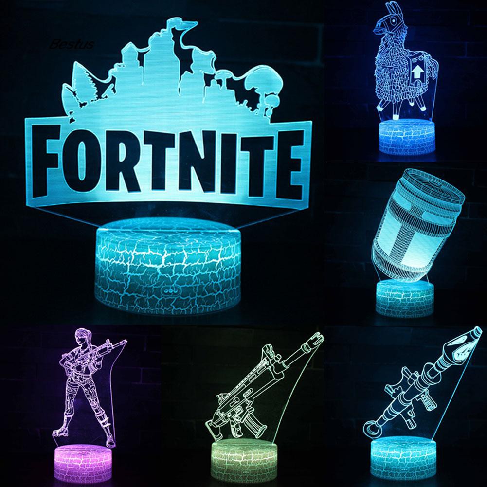 Đèn Ngủ 3d 7 Màu Hình Fortnite Độc Đáo