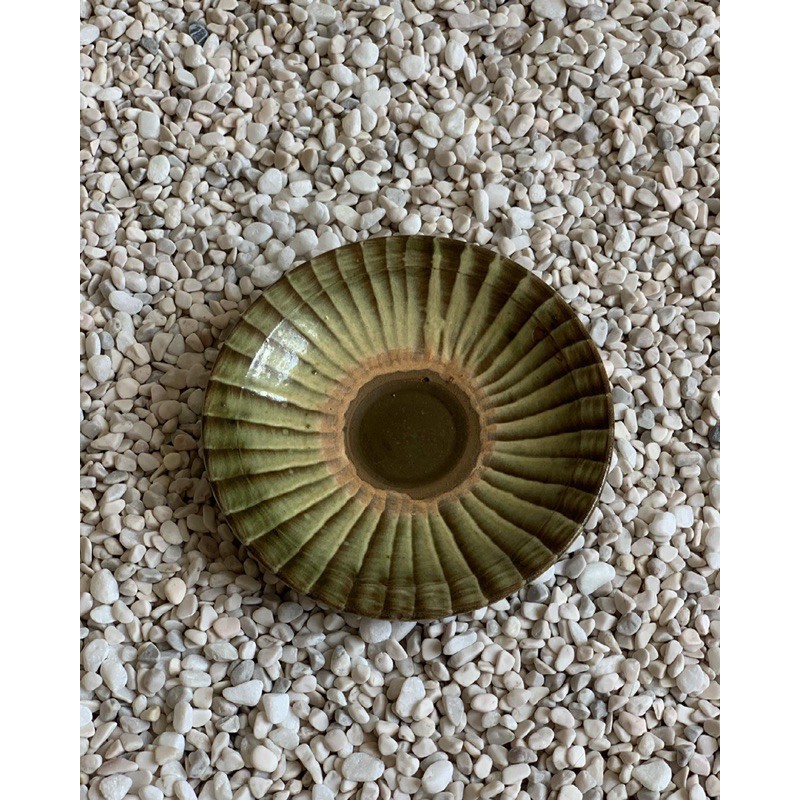 Dĩa gốm Nhật sưu tầm - 14x2,5cm