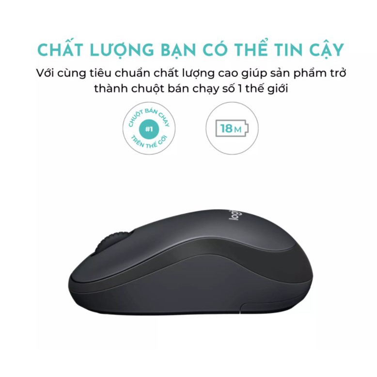 Chuột không dây logitech Silent M220 Cao Cấp Không Gây Tiếng Ồn Chuột Không Dây Di Động Kết Nối USB 10m