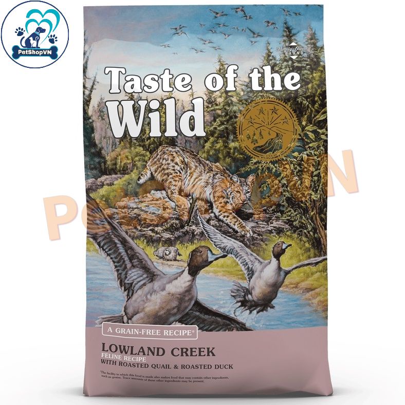 Thức Ăn Cho Mèo Hạt TASTE OF THE WILD LOWLAND CREEK Vị Chim Cút Và Vịt Quay