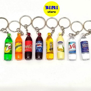 Móc khóa chai nước các nhãn hiệu nổi tiếng - BiMi store
