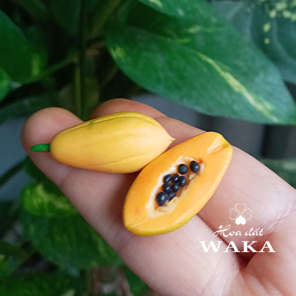 Mô hình Trái Đu Đủ Mini- Rau Củ Quả Mini 1/12