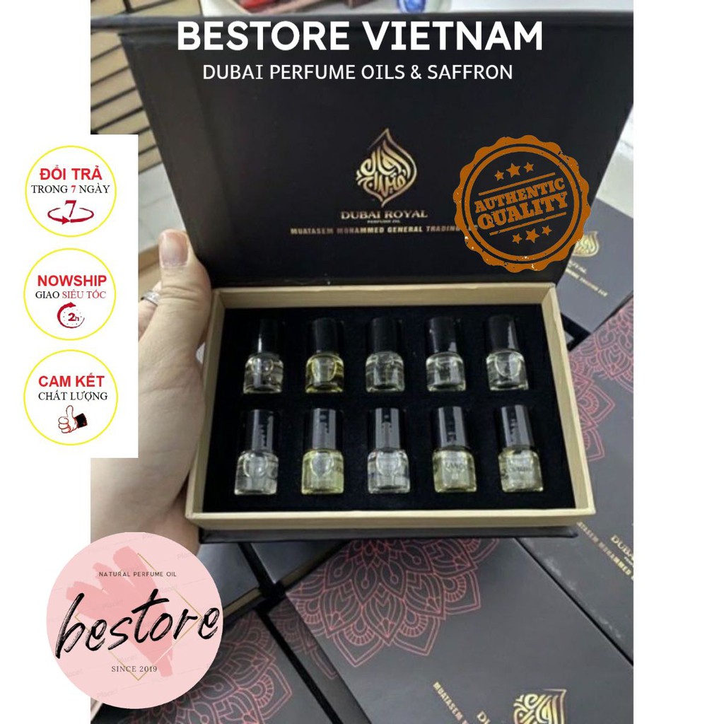 Set nước hoa mini thiết kế 10 mùi nam và nữ