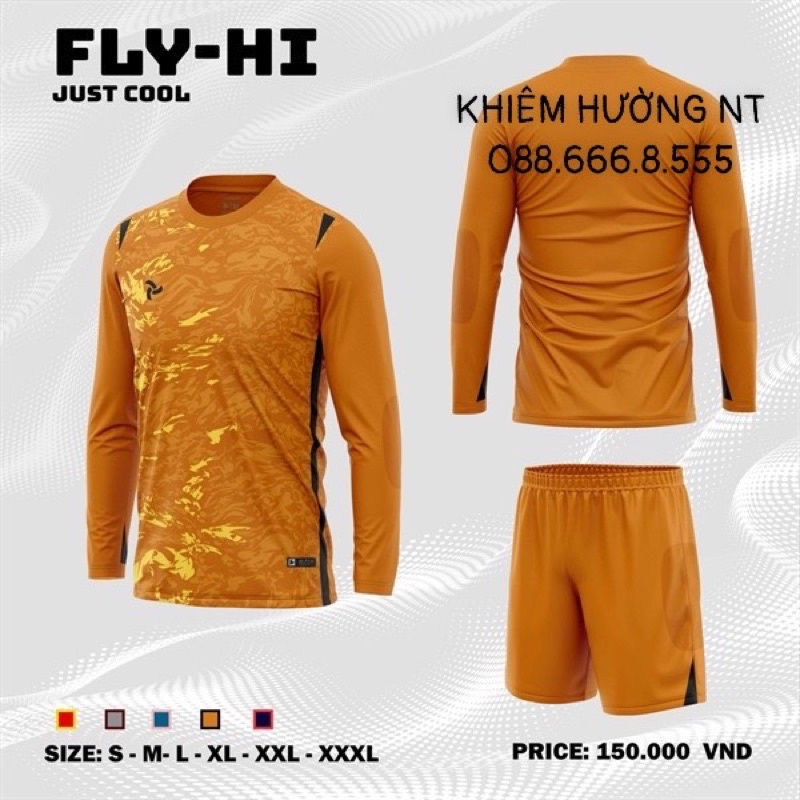 Quần áo thủ môn tay dài - Mẫu đẹp chất - Vải thun lạnh cao cấp- Có mút đệm