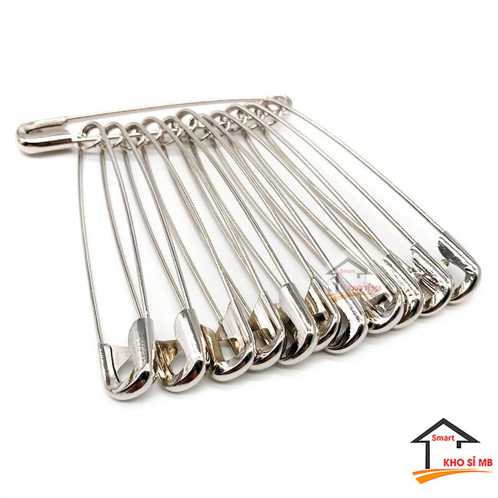 Set 10 kim băng to, nhỏ, kim tây cài áo, ghim băng chất liệu hợp kim cao cấp