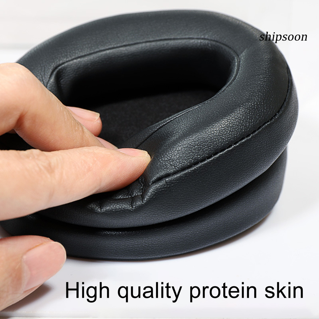 snej  1 Pair Ear Pads Elastic Protein Faux Leather Dustproof Headphone Earmuff for Sony WH-XB900N