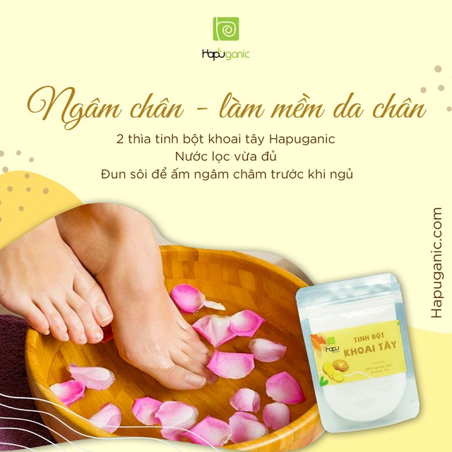 Tinh Bột Khoai Tây Nguyên Chất HaPu Organic Mặt Nạ Thiên Nhiên Dưỡng Trắng Da