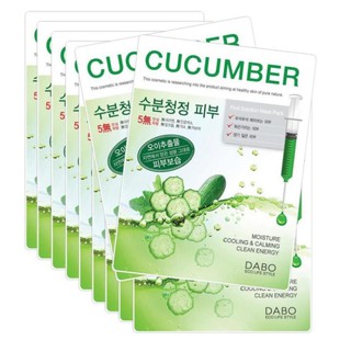 Combo 10 mặt nạ cao cấp Hàn Quốc DABO - dưa leo