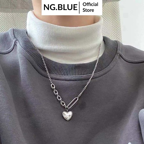 Dây chuyền mặt hình trái tím phong cách Hàn Quốc cho nam và nữ (VC1)