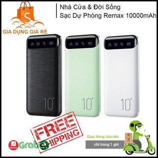Sạc dự phòng, pin sạc dự phòng remax, tích hợp màn hình led remax, dung lượng 10000mah
