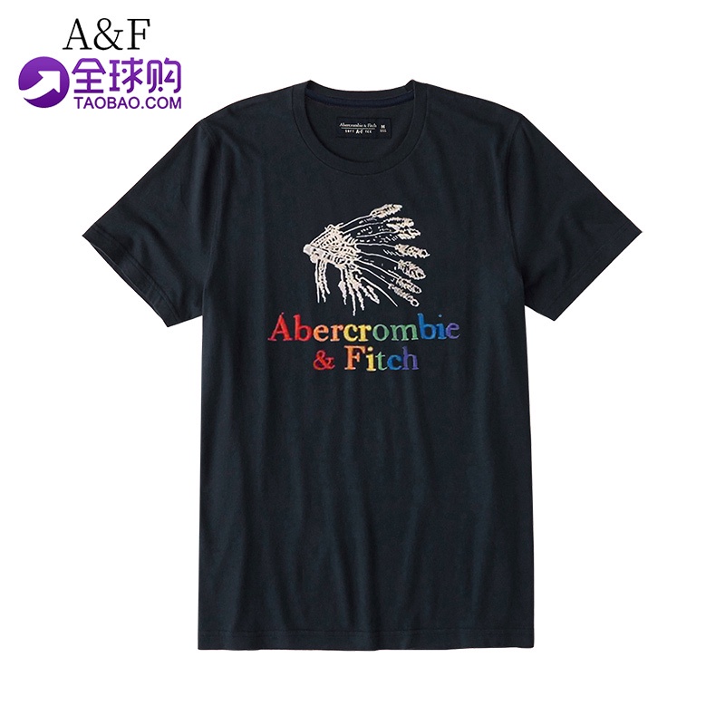 Áo thun Cotton ngắn tay in chữ Abercrombie Fitch thời trang mùa hè dành cho nam