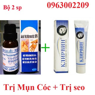 Thuốc trị mụn cóc, mụn cơm, mụn thịt , mắt cá chân và kem trị sẹo lồi , sẹo rỗ ,sẹo thâm, sẹo lâu năm klirvin